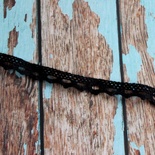 Мереживо зубчики, бавовняне, колір чорний, ширина 12 мм, 90 см