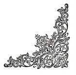 Акриловый штамп KU005 Уголок, размер 4,4*4,4 см