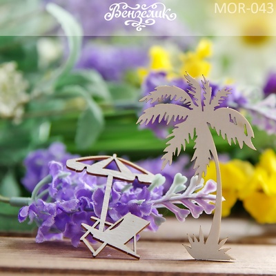 Чипборд від Вензелик - Набір пляжний 04, розмір: 66x63 мм