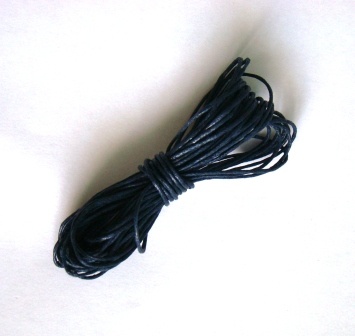 Вощений шнур, 0,7мм, колір темно - синій, 5 метрів