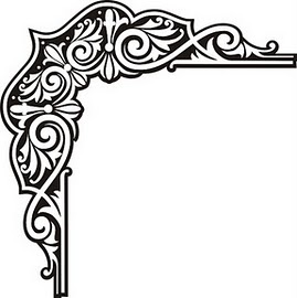 Акриловый штамп KU002 Уголок для рамки, размер 4,4*4,4 см