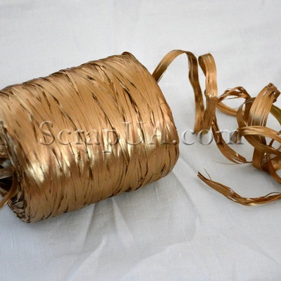 Рафія натуральна, колір золото, 1 метр