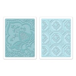 Набір папок для тиснення Sizzix - TextuRed Impressions Embossing Folders 2PK - Spirit Florals Set, 2 шт.