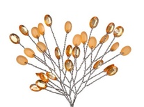 Мини-веточки с акриловыми капельками от Scrapberry's, ЯНТАРНЫЕ