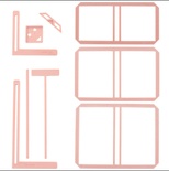 Повний набір для палітурки та скрапбукінгу (9 предметів), колір рожевий