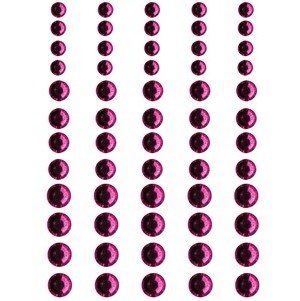 Половинки кристалів на клейовій основі Queen & Co - Rhinestones Orchid, 60 штук