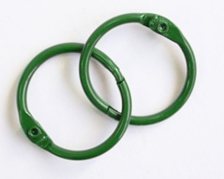 Кольца для альбомов, 2 шт., цвет: зеленый 50 мм SCB 2504750