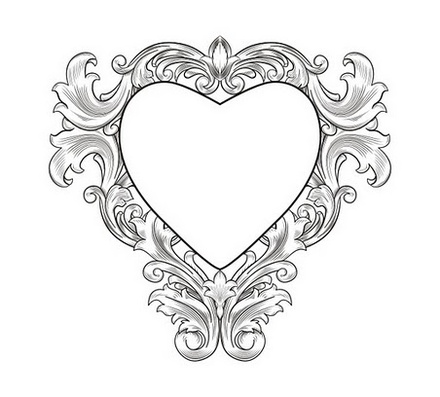 Акриловый штамп SV013 Сердце, размер 4,5*4,2 см