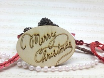 Дерев’яний чіпборд від ScrapEgo - "Merry Christmas"