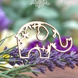 Чипборд від Вензелик - Слоник, розмір: 34x55 мм