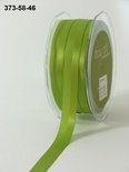 Репсово-сатинова стрічка - Подвійна смужка - салатова, ширина - 16 мм, довжина 90 см