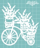 Чипборд від Вензелик - Велосипед з квітами 06, розмір: 103x116 мм