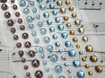 Половинки жемчужин и кристаллов от ScrapBerry's "Голубой и коричневый", 120 шт