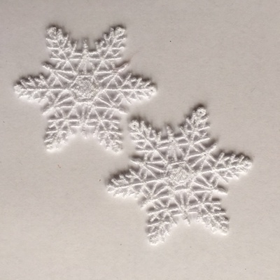 Декор ажурний - Сніжинки від Allmacrfat, колір білий, 2 шт.