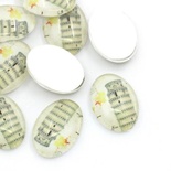 Скляний кабашон "Пізанська башта", 13x18мм, 1 шт.