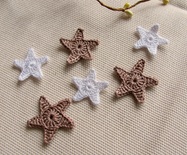 Уютный декор от LESHCHENKO- Вязаные  звездочки  в наборе "Rustic", 3-3,5см, 6шт