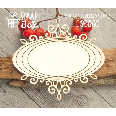 Чипборд ScrapBox - Рамка овальна вінтажна