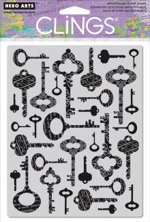 Гумовий штамп Hero Arts - Fancy Keys, з оснасткою