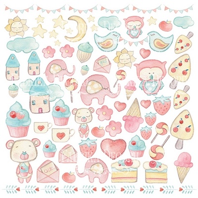 Аркуш для вирізання Sweet baby girl, ТМ Фабрика Декору