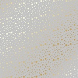 Аркуш одностороннього паперу з фольгуванням Golden stars Grey, ТМ Фабрика Декору