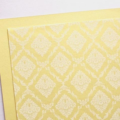 Аркуш дизайнерського картону з візерунком Розкішно 3, колір Шампань, A4, 250 г/