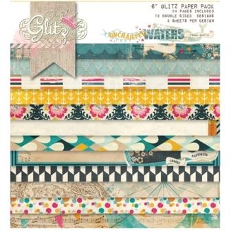 Набір паперу Glitz Design - Uncharted Waters - 15х15см