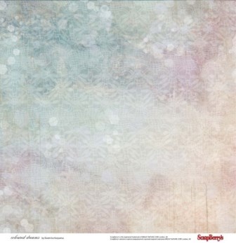 Лист бумаги для скрапбукинга 30,5х30,5 см 180 гр/м двусторон  Цветные сны - Перламутр