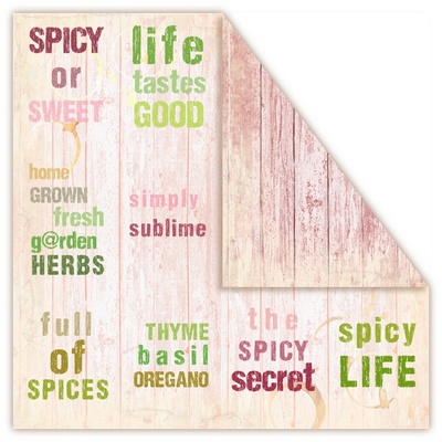 Набір двостороннього скрап-паперу UHK Gallery - LOFT LOFT Herbs, 30,5x30,5см, 6 аркушів