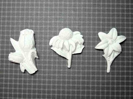 Гіпсові прикраси від ScrapEgo - Квіти великі, SEGF006