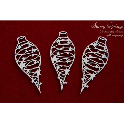 Чипборд Scrapiniec - Ялинкові прикраси Starry Springs 02, 3