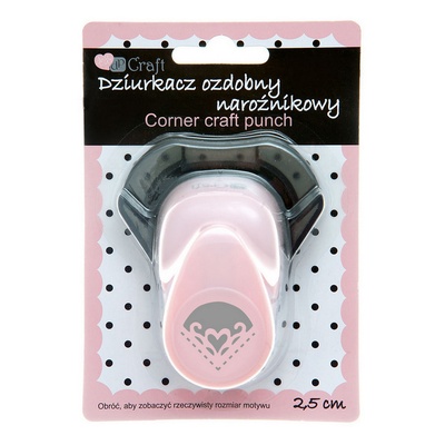 Дірокол кутовий 2.5см Heart, TM dpCraft (Dalprint)