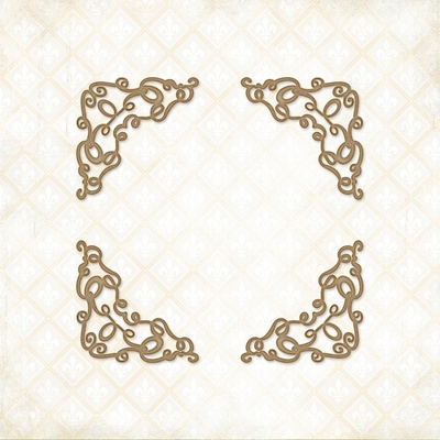 Чипборд Blue Fern Studios - Doodle Corners