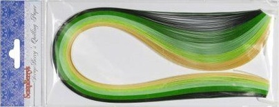 Папір для квілінгу ScrapBerryʼs "Зелені відтінки", ширина 3 мм, 100 шт.