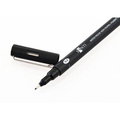 Графічний лінер ТМ Santi Fine Line, чорний, товщина лінії 0,4 мм.