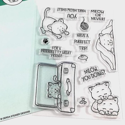 Набор штампов Gerda Steiner - Playful Kitten 4x6 Clear Stamp Set