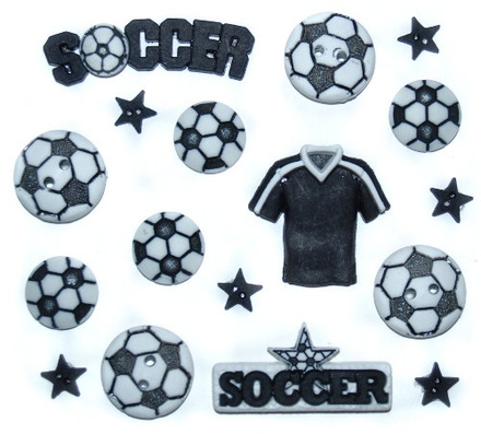 Набір декоративних ґудзиків Dress It Up - Soccer