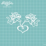 Чипборд від Вензелик - Пара купідонів, розмір: 109*69 мм