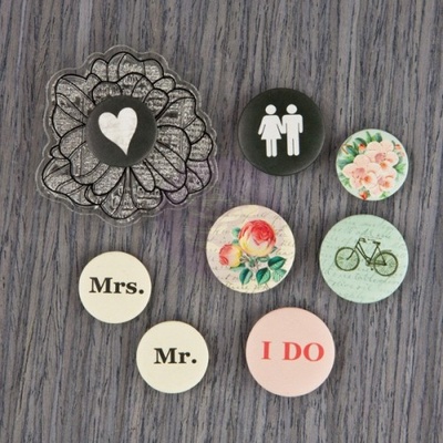 ЦІНУ ЗНИЖЕНО! Фішки Prima - Something Blue - Flair Buttons