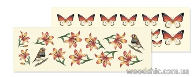 Двосторонній аркуш від WOODchic - "Метелики"