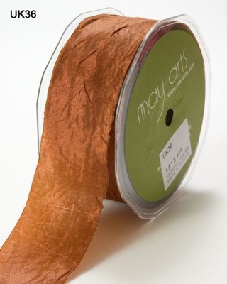 Шебби-лента SILKY/CRUSH, цвет RUST, ширина 38мм, длина 90см