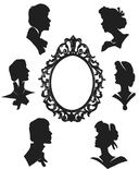 Набір гумових штампів Stampers Anonymous - Stampers Anonymous - Tim Holtz -Artful Silhouettes Stamp Set, 7 шт.