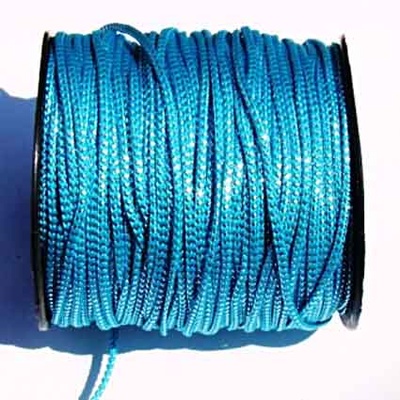 Шнур з люрексом, 2мм, колір блакитний, 3 метра