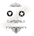 Набор мини-штампов N005 Виньетки, 5 штук