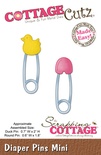 Ніж для вирубки CottageCutz - Diaper Pins Mini, 4,5x4,5см