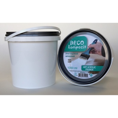 Ґрунт художній акриловий білий DECO Kompozit, 1 л
