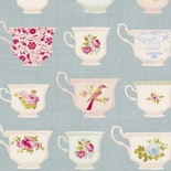 Ткань Tilda - Porcelaine Cup Cadet Blue 100 % хлопок, 50х55 см