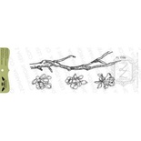 Набор акриловых штампов Lesia Zgharda Гілочка квітучої яблуні FL119b, 4 шт