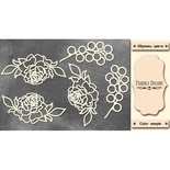 Набір чіпбордів Троянди 339, колір молочний, ТМ Фабрика Декору