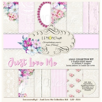 Набор скрапбумаги LemonCraft - Just Love Me, 30х30 см, с бонусом