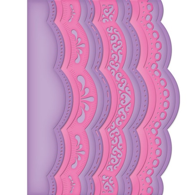 Лезвие Spellbinders - Borderabilities - A2 Scalloped Borders One, 7 шт.